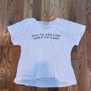 Wildfox Light Pink Graphic Tee